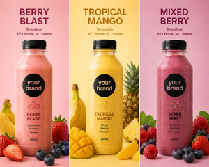 Bebida Saludable de Smoothie de Marca Privada OEM Hecha con Frutas Tropicales Frescas de Primera Calidad 250ml 330ml 500ml con 30 Sabores en Botella PET - Product Image 5