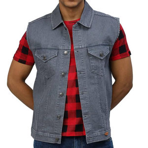 New Private Label Casual Winter <b>Men's</b> <b>Denim</b> <b>Vest</b>-Quick Dry 100% Cotton Down Filled High Quality Outerwear cheap price custom - Product Image 1