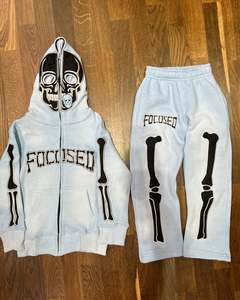 Sweat à capuche en coton éponge vieilli personnalisé OEM pour homme, impression sérigraphiée, streetwear d'automne de haute qualité - Product Image 2