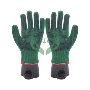 Guantes DE SEGURIDAD punteados de algodón de color Premium para manejo de vidrio hechos en Indonesia con logística eficiente - Product Image 2