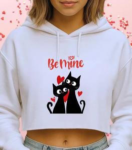 Sudadera con capucha Be Mine Cats |   Gato Corazón de San Valentín - Product Image 5