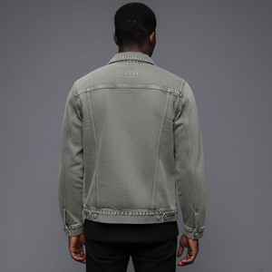 Veste en jean pour homme de haute qualité, sur mesure, 100% coton, tissu denim 14 oz, lavage vintage, logo brodé personnalisé, tendance. - Product Image 5
