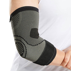 Manchon de compression pour coude de sport avec logo personnalisé, soutien pour la musculation, l'haltérophilie, le fitness, en nylon et élasthanne - Product Image 4