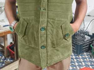 Chaleco Casual de Talla Grande para Hombre, Cuello Mao, Botones Frontales, Verano, Terciopelo y Encaje - Product Image 3