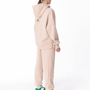 Conjunto de Sudadera con Capucha y Pantalones Deportivos de Felpa de Algodón para Mujer, Estilo Casual, para Invierno, Color Sólido, Corte Holgado, Pantalones Largos - Product Image 6