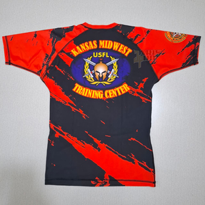 Maillot de compression BJJ MMA pour jeunes et enfants, sans Gi, pour grappling, en Spandex/Polyester écologique, entièrement personnalisable pour équipe - Product Image 2