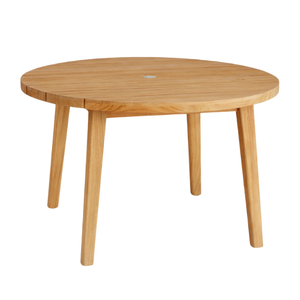 Table basse ronde minimaliste, table à manger en teck massif, table de jardin, ensemble de salle à manger pour hôtel, mobilier d'extérieur - Product Image 2