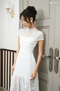 เดรสยาวผู้หญิงขายส่ง - รุ่นพรีเมียมทรงบานหลายชิ้นผ้าลูกไม้ Muse ET3226 - Product Image 5