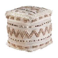 Poufs pouf de console d'incrustation d'os ronds de luxe pour le salon poufs extérieurs pouf Boho marocain pouf avec la couleur différente