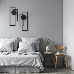 CIFbuy Set di decorazioni murali in ferro con linee astratte moderne e minimaliste, realizzate a mano, in bianco e nero, per soggiorno, camera da letto, regalo di Halloween - Product Image 5
