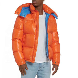 Vestes matelassées d'hiver chaudes et épaisses en polyester, color-block, avec capuche, pour hommes, nouvelle mode, sur mesure, vente en gros - Product Image 5