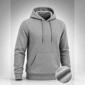 Premium Solid Men's Winter <b>Hoodie</b> Modern Soft Streetwear Regular Fit <b>Aesthetic</b> Custom Print OEM/ODM 100% Cotton Fleece Pocket - Product Image 5