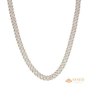 สร้อยคอคิวบาลิงค์ชุบทองประดับเพชรโมอิสซาไนต์ ดีไซน์หรูหราสไตล์ฮิปฮอป สำหรับทุกคน - Product Image 1