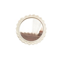Traditional Trendy Small Cut Size Custom Square Shape Bevel Edges Bronze Silver Glass Mirror Pieces with LED for Wall