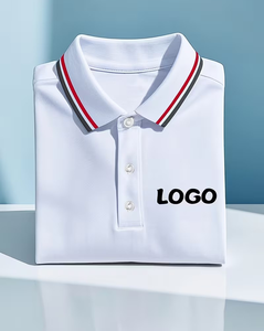 White Men's Cotton Polo Shirt Short Sleeve Embroidered Logo Front Casual Pique Knitted Breathable Design - Product Image 1