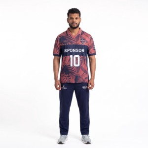Maillot de football pour homme TOPLINE, manches courtes, motif 3D sublimé, polyester respirant, coupe régulière, col en V, taille élastique - Product Image 1
