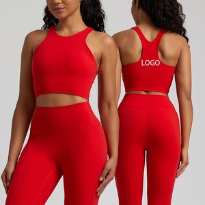 เสื้อชั้นในกีฬาสำหรับผู้หญิง แบบซัพพอร์ตสูง ไซส์ใหญ่ ไร้ตะเข็บ สำหรับออกกำลังกาย วิ่ง ฟิตเนส - Product Image 1