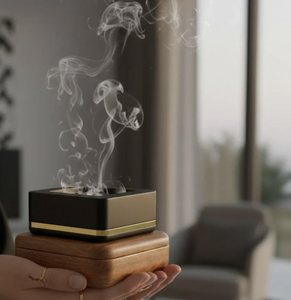 Ensemble Mabkhara Blanc Luxe Royals, Brûleur d'Encens Arabe Bakhoor, Finition Noire Mate Moderne, Parfum d'Ambiance Élégant pour la Maison, Fournisseur OEM ODM - Product Image 1