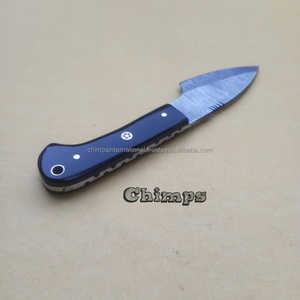 Cuchillo de caza de acero de Damasco forjado a mano cuchillo desplumador todos los días llevar cuchillo de hoja fija mango de madera alta visibilidad en Stock - Product Image 6