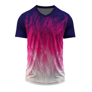 Maillot de football rayé personnalisé à col en V avec impression de logo – Vente en gros, directement de l'usine - Product Image 4