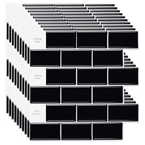 10 Pezzi Piastrelle Autoadesive Antispruzzo 30x30 cm per Pareti di Cucina e Bagno, Facile Installazione - Product Image 5