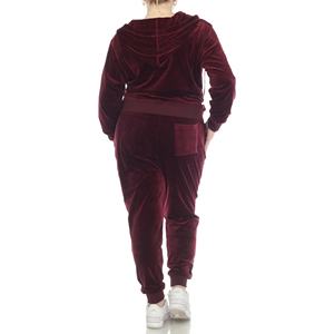 Ensemble de survêtement décontracté pour femme avec logo personnalisé, sweat à capuche en toile élégant, pantalon de jogging, tissu respirant et à séchage rapide de haute qualité - Product Image 6