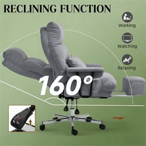 Sedia da ufficio, sedia per computer, poltrona relax, grigia - Product Image 4