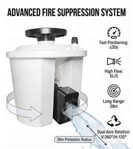 Cañón de Agua Automático Contra Incendios CE 5L/s con Válvula Integrada de 28m para Fábrica, Hotel, Almacén - Product Image 3