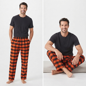 Pantalon de nuit pour homme 100% coton, pantalon de pyjama décontracté à carreaux pour homme, pantalon de nuit en flanelle de qualité supérieure pour homme - Product Image 3