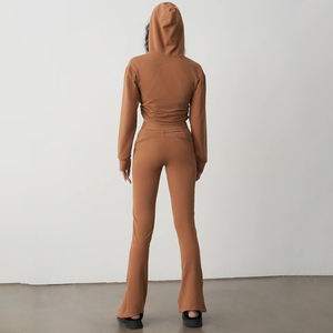 Survêtement unisexe d'hiver à capuche, imprimé uni, évasé, respirant, écologique, vêtements personnalisés - Product Image 2