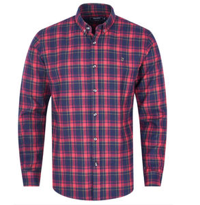 Chemise en flanelle à carreaux pour homme, manches longues, en coton tricoté, décontractée, pour le travail ou la moto - Product Image 1