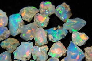 Ópalo Etíope Natural en Bruto, Gema Multicolor de Forma Irregular con Juego de Colores/Fuego, para Joyería, Alta Calidad, HASNAIN GEMS - Product Image 2