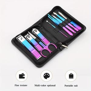 Ensemble de 9 à 18 pièces, kit professionnel de manucure et pédicure en acier inoxydable, soin des ongles de précision avec étui de voyage, coupe-ongles, ciseaux - Product Image 2