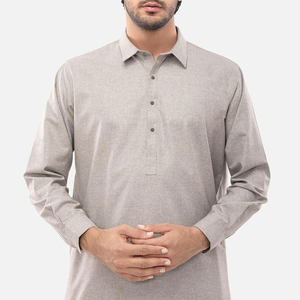 OEM ODM Vente en gros Meilleures ventes Shalwar Kameez pour hommes musulmans, décontracté d'été pour fêtes, 100% Coton, Séchage rapide, Longueur au sol, Direct usine - Product Image 5