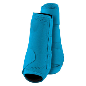 Horse Protective Boots Black <b>Blue</b> Striped Neoprene Training Leg Guards for Horse Leg Protection - Product Image 5