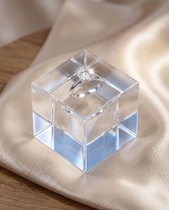 Acrylic Cube <b>Stand</b> Custom Solid Block Display for Jewelry and Retail Presentation - Product Image 5