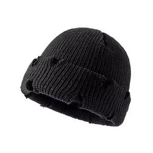 Gorro de Punto Personalizado al por Mayor, Estilo Casual Urbano, Color Sólido, con Puño, 100% Acrílico, Cálido para Invierno, Gorro Táctico - Product Image 5