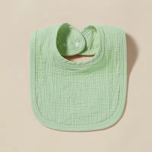 Bavoirs pour bébé personnalisés en gros, bavoirs double face 100% coton - Product Image 1