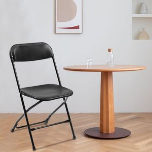 Classic Garden 6pcs Black Plastic Folding Chair Injection Molding Classic Garden Chair Collection - Product Image 4