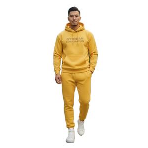 ชุดฮู้ดดี้ผู้ชายสีเหลืองหลากสี ลายเรียบ ชุดกีฬาออกกำลังกาย รับทำโลโก้ แบรนด์ส่วนตัว - Product Image 2