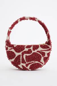 Bolso de mano negro con cuentas para mujer, bolso de hombro con dibujos animados de luna y estrella - Product Image 2
