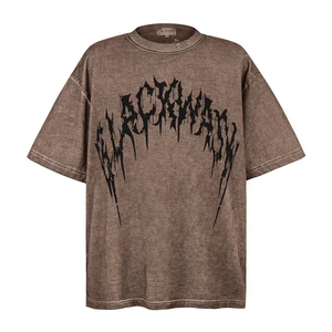 Unisex T-shirt Abstract Graphic Print T-shirt Men's Baggy <b>Summer</b> American Street <b>Decorative</b> Round-neck Distressed Vintage O-Neck - Product Image 6