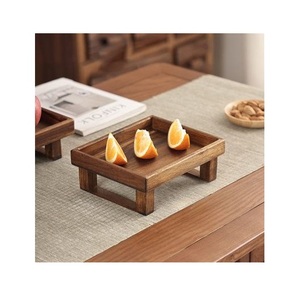 Natural Wood Serving Carrier for Morning <b>Breakfast</b> Afternoon Tea Snacks Desserts Drinks and Family Gatherings - Product Image 4