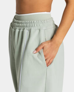 Pantalones Deportivos de Felpa para Mujer, Cintura Media, Corte Holgado, Pierna Ancha, 100% Algodón, Pantalones de Invierno, Ropa Casual de Calle, Pantalones para Estar en Casa, con Logotipo Personalizado - Product Image 3