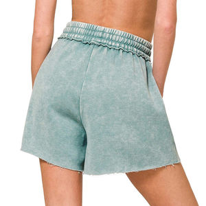 เสื้อยืดออกกำลังกายแห้งเร็วทรงเข้ารูปพิมพ์ลายได้ตามสั่งสำหรับผู้หญิงและผู้ชาย กางเกงขาสั้นพิมพ์ลายพร้อมโลโก้สำหรับผู้หญิง - Product Image 6