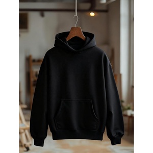 US Warehouse Wholesale Autumn Knitted Unisex Solid Hooded <b>Pullover</b> Sweatshirt Pocket Custom Photo Logo Breathable 2026 - Product Image 1
