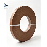 Bande de chantournage autocollante en PVC, motif grain de bois, surface brillante, largeur 22 mm, largeur personnalisable 0,4-3 mm, pour contreplaqué, MDF et armoires