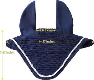 หมวกคลุมศีรษะม้าถักโครเชต์ระบายอากาศได้ |   ผ้าคลุมหูแบบกันเสียง - Product Image 2