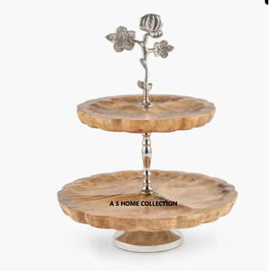 Contemporary Style Lotus Flower Shape <b>Cake</b> Stand With Decorative Use Gold Finishing <b>Cake</b> <b>Decorating</b> <b>Supplies</b> - Product Image 5