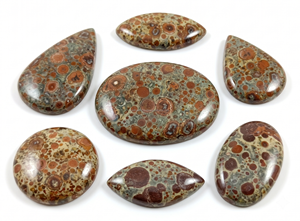 Lot en gros de cabochons en jaspe astéroïde Radha Arts, pierres précieuses naturelles marron-rouge, 25-40mm, formes et tailles variées, pierres brutes pour bijoux - Product Image 5